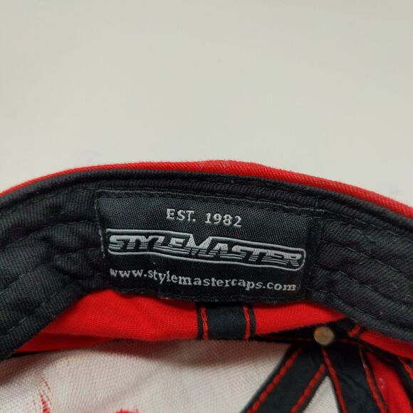 Stylemaster Strapback Hat Jim Beam Racing Red Black OSFA Embroidered Logo #7 - Picture 14 of 14